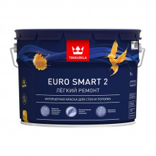 Краска в/д для стен и потолков EURO SMART 2 VVA (9 л)