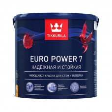Краска в/д интерьерная EURO POWER 7 C моющаяся (2,7 л)