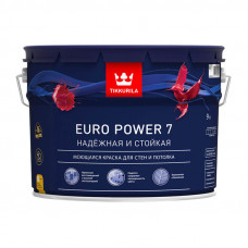 Краска в/д интерьерная EURO POWER 7 C моющаяся (9 л)