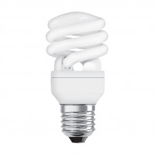 Лампа КЛЛ спираль Osram Е27, 15Вт, 230В, 4000К, хол. белый свет