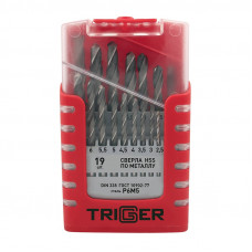 Набор сверл по металлу Trigger 74343 P6M5 1-10 мм (набор 19 шт)