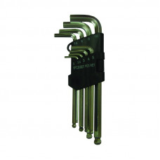 Набор инбусовых коротких ключей Biber 90503 CrV, 1.5-10 мм 9 шт.
