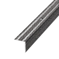 Порог угловой ЛУКА ПУ 05-1800-05 антик серебро (1,8 м) 20x20 мм