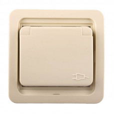 Розетка с/у Makel Mimoza 25029, 1 гнездо, c/з, и кр. 16А, 230В, IP20, крем