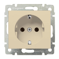 Розетка в рамку с/у Legrand Valena 695612, 1 гнездо, с/з, 16А, 230В, IP20, бежевый