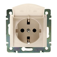 Розетка в рамку с/у Legrand Valena 695614, 1 гнездо, с/з и штор. и кр. 16А, 230В, IP20, бежевый