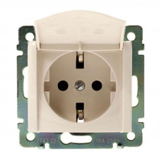 Розетка в рамку с/у Legrand Valena 695614, 1 гнездо, с/з и штор. и кр. 16А, 230В, IP20, бежевый (тов-164248)