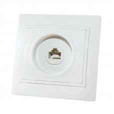 Розетка в рамку компьютерная RJ-45 с/у TDM Таймыр SQ1814-0021, 1 гнездо, IP20, керамика, белая