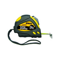 Рулетка Biber 40121 Super Stopper обрезин. корпус, автофиксация 3 м/16 мм