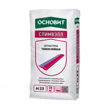 Штукатурка цементная Основит Слимвэлл РС23 (Т-23), тонкослойная, фасадная, 25 кг