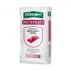 Штукатурка декоративная Основит Короед Экстервэлл OS-2.5 GK, серая, 25 кг